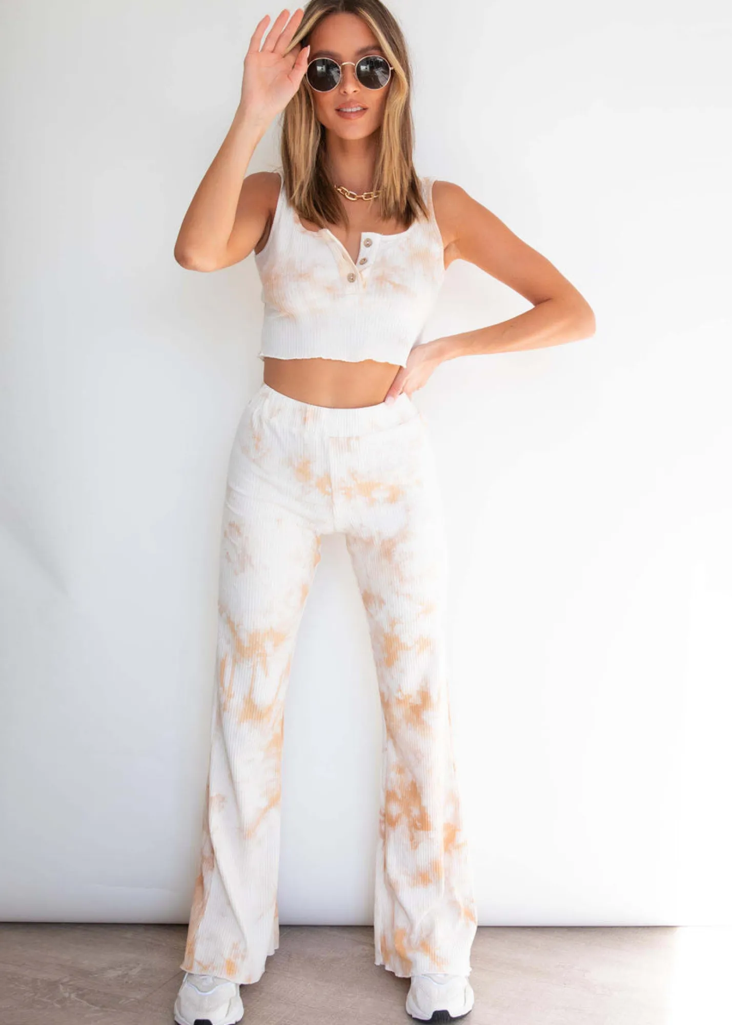 Women Gingham & Heels Crops>Fleur Knit Crop
