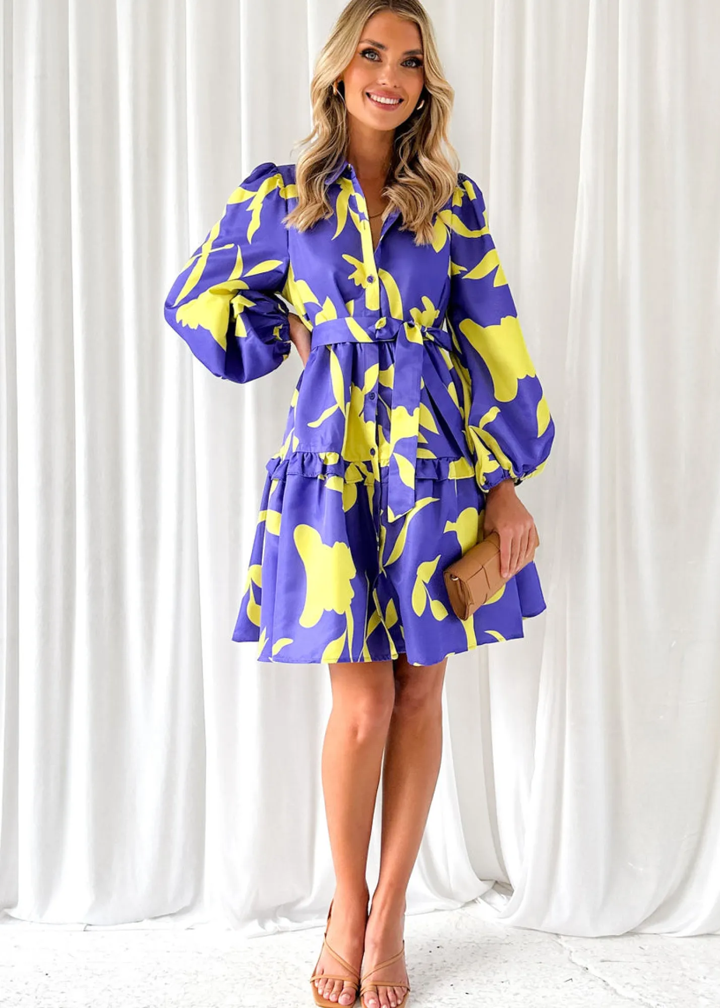 Women Gingham & Heels Short>Freeda Dress
