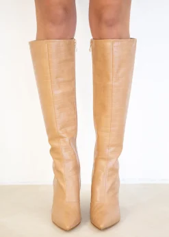 Women Gingham & Heels Shoes>Gibson Knee High Boots
