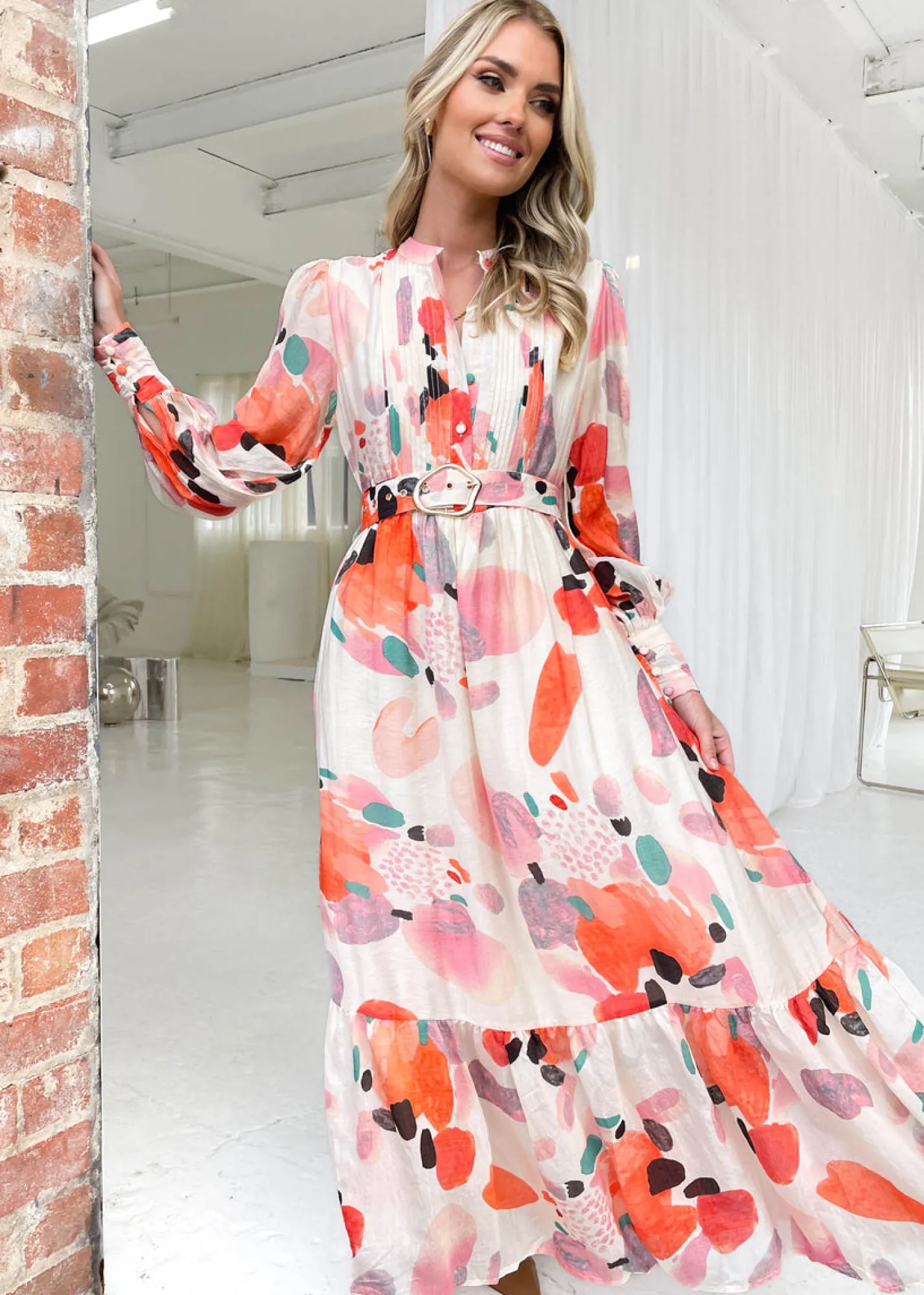 Women Gingham & Heels Maxi>Ginney Maxi Dress