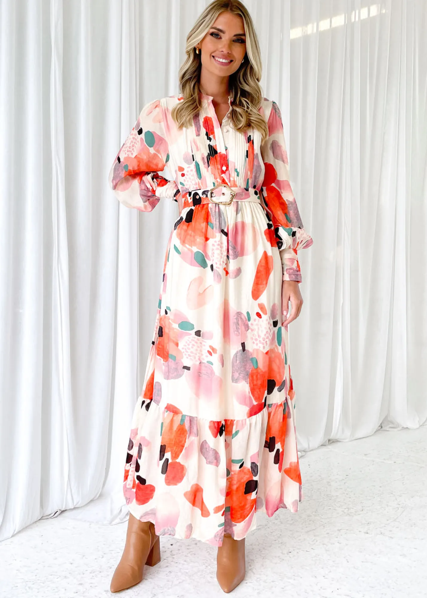 Women Gingham & Heels Maxi>Ginney Maxi Dress