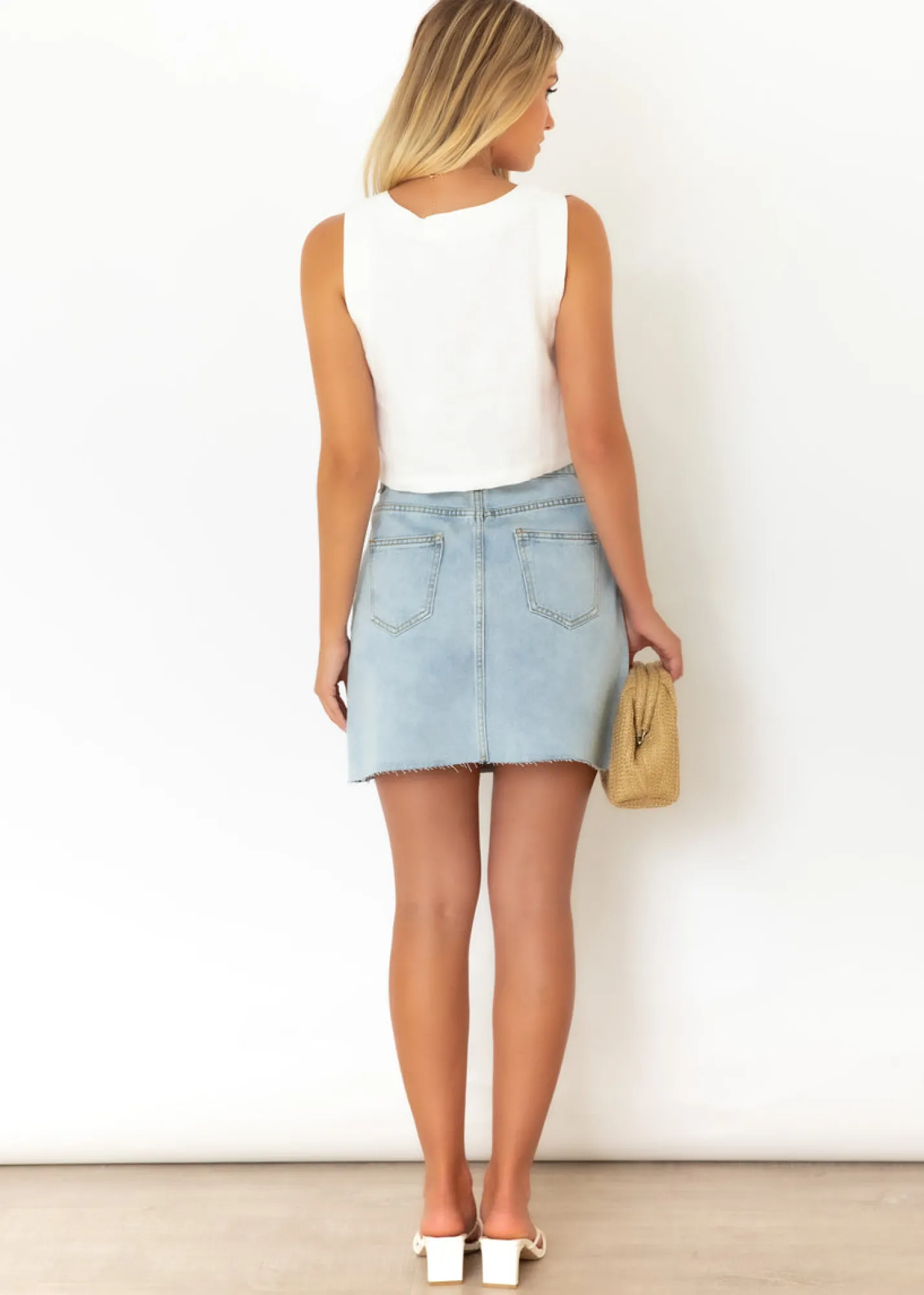 Women Gingham & Heels Skirts>Haines Denim Skirt