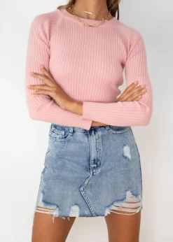 Women Gingham & Heels Knit Tops><noscript><img width=