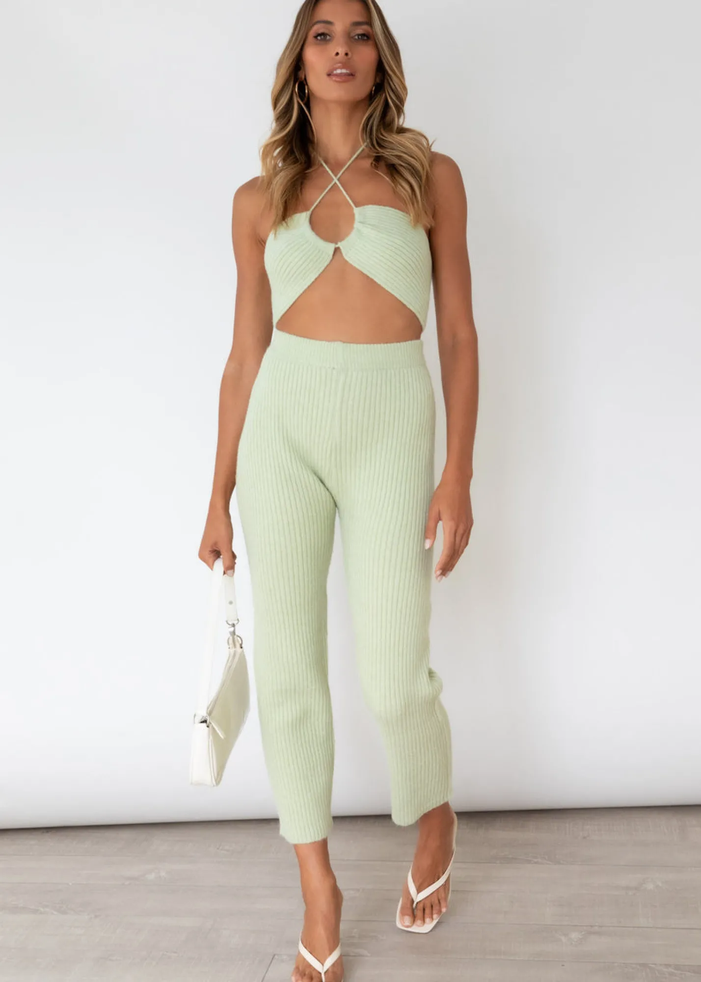 Women Gingham & Heels Knit Bottoms>In Tune Knit Pants