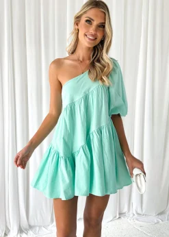 Women Gingham & Heels Short>Isolde One Shoulder Dress