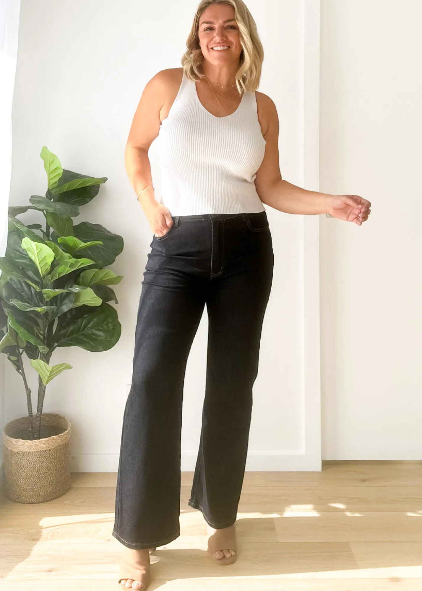Women Gingham & Heels Jeans>Ivaliah Stretch Jeans