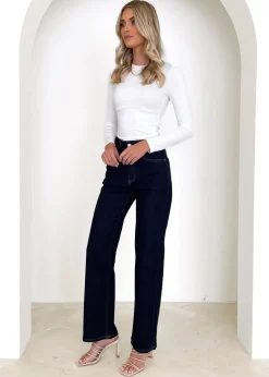 Women Gingham & Heels Jeans><noscript><img width=