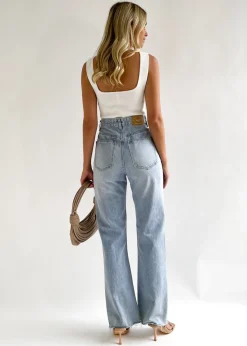 Women Gingham & Heels Jeans><noscript><img width=