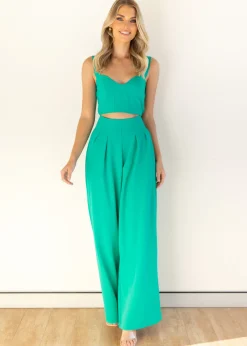 Women Gingham & Heels Pants>Izzie Wide Leg Pants