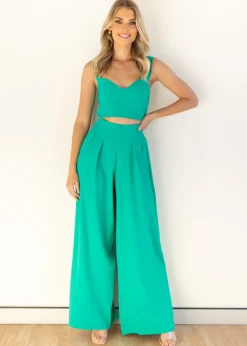 Women Gingham & Heels Pants>Izzie Wide Leg Pants
