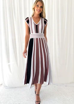 Women Gingham & Heels Knit Dresses>Janeve Knit Midi Dress