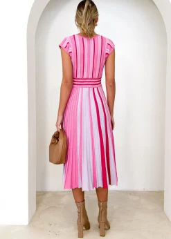 Women Gingham & Heels Knit Dresses><noscript><img width=