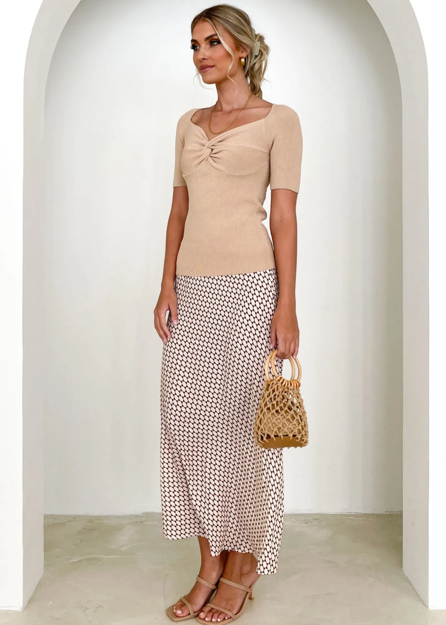 Women Gingham & Heels Basic Tops>Jannia Knit Top