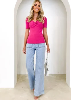 Women Gingham & Heels Basic Tops>Jannia Knit Top