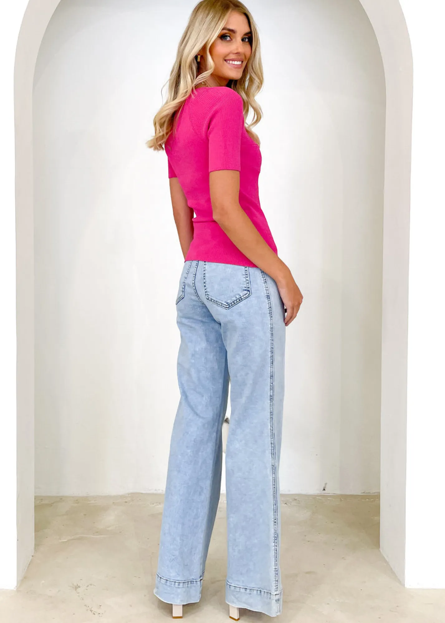 Women Gingham & Heels Knit Tops>Jannia Knit Top