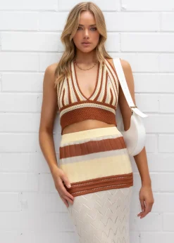 Women Gingham & Heels Crops>Jaxey Knit Crop
