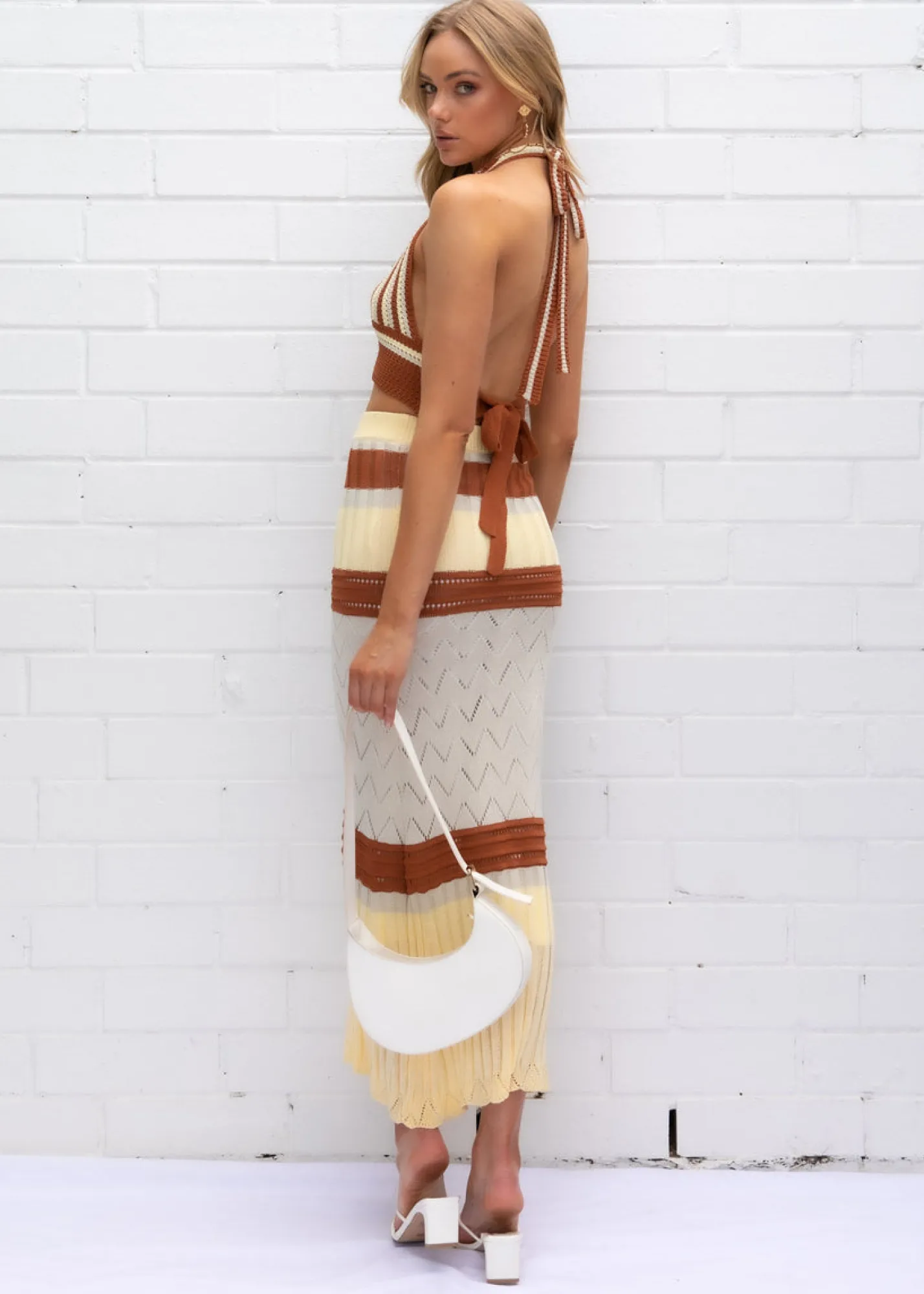 Women Gingham & Heels Crops>Jaxey Knit Crop