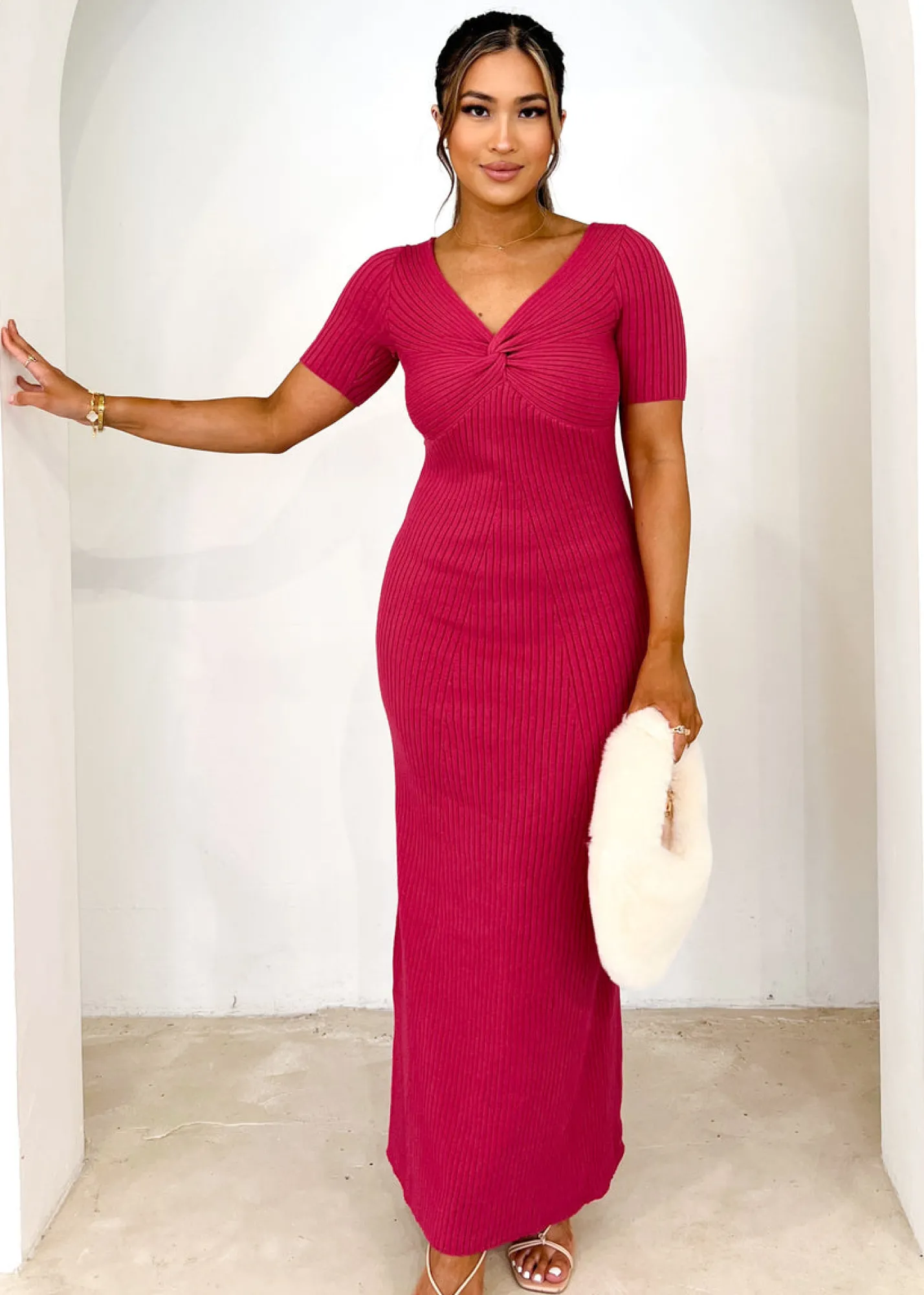 Women Gingham & Heels Midi>Jayden Knit Midi Dress