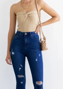 Women Gingham & Heels Jeans><noscript><img width=