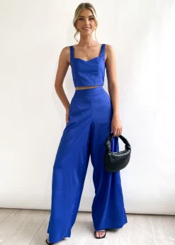 Women Gingham & Heels Sets>Juster Wide Leg Pants