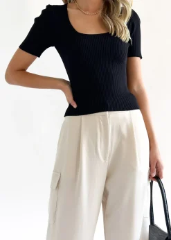Women Gingham & Heels Knit Tops><noscript><img width=