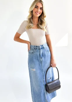 Women Gingham & Heels Basic Tops>Kaitey Knit Top