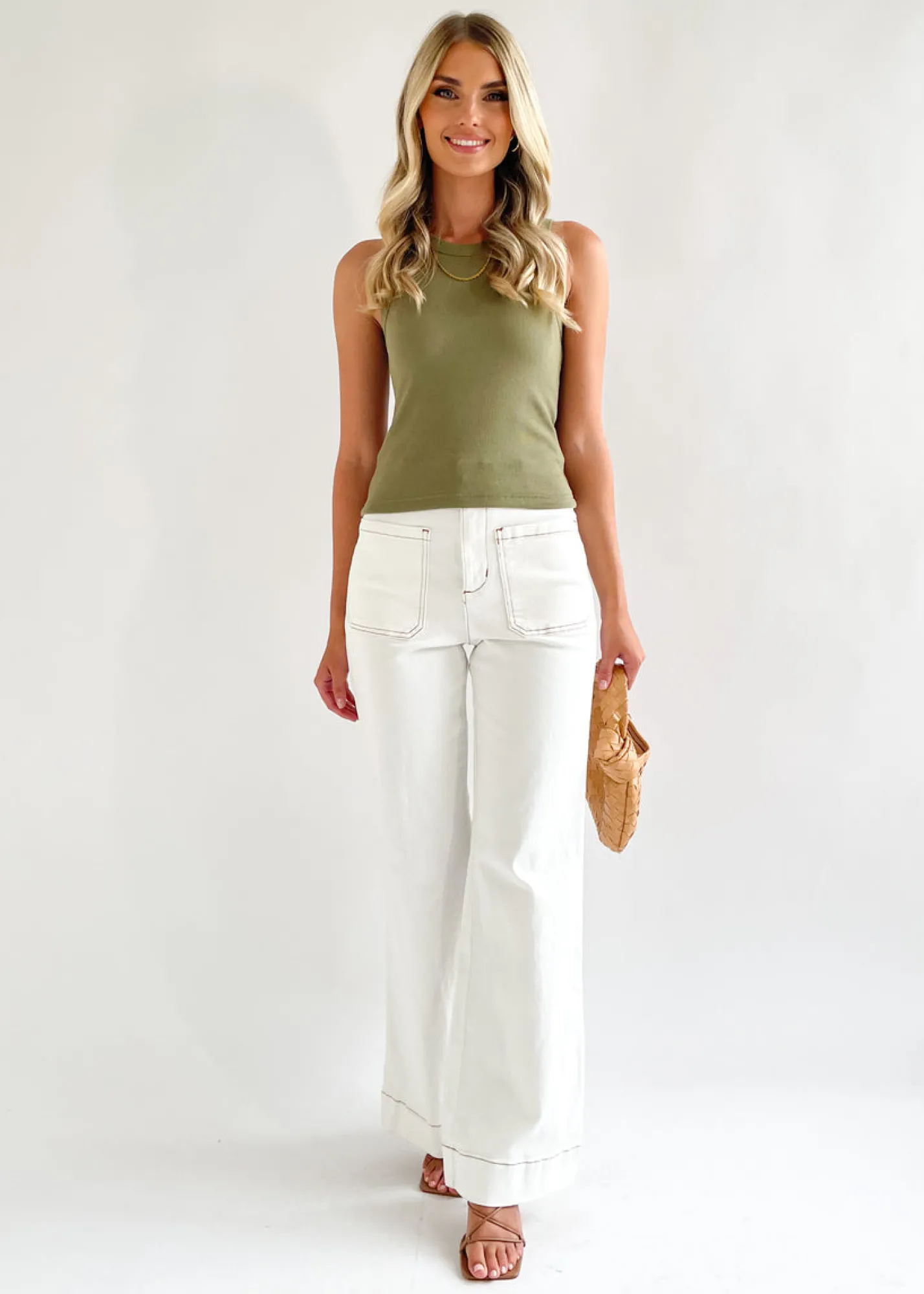 Women Gingham & Heels Basic Tops>Kalliope Tank Top