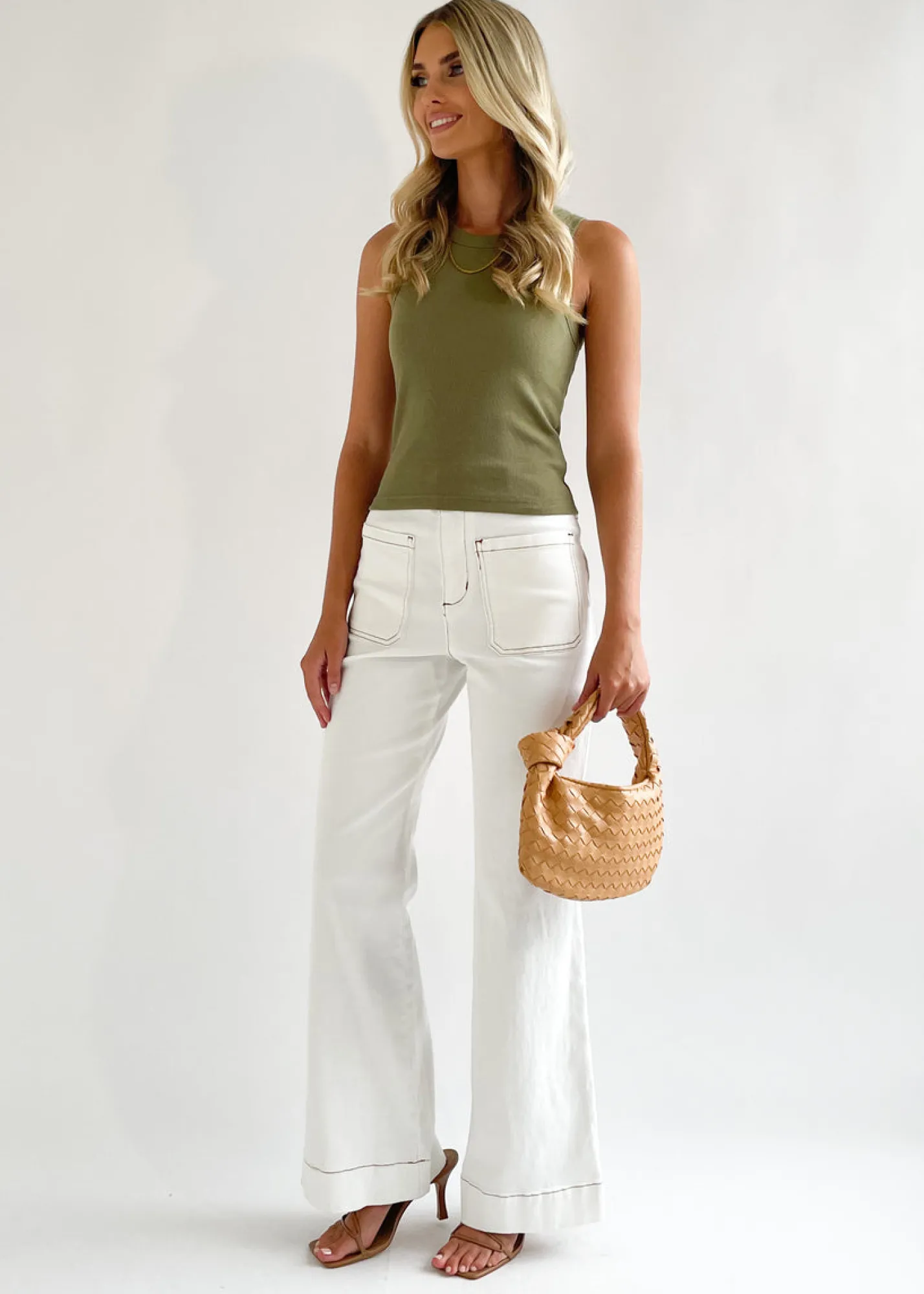 Women Gingham & Heels Basic Tops>Kalliope Tank Top