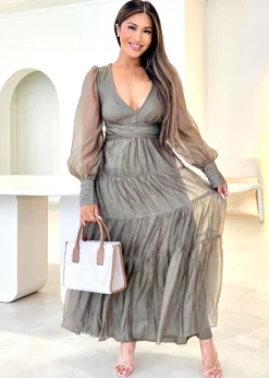 Women Gingham & Heels Maxi>Kamellia Maxi Dress