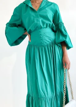 Women Gingham & Heels Sets>Kapas Midi Skirt