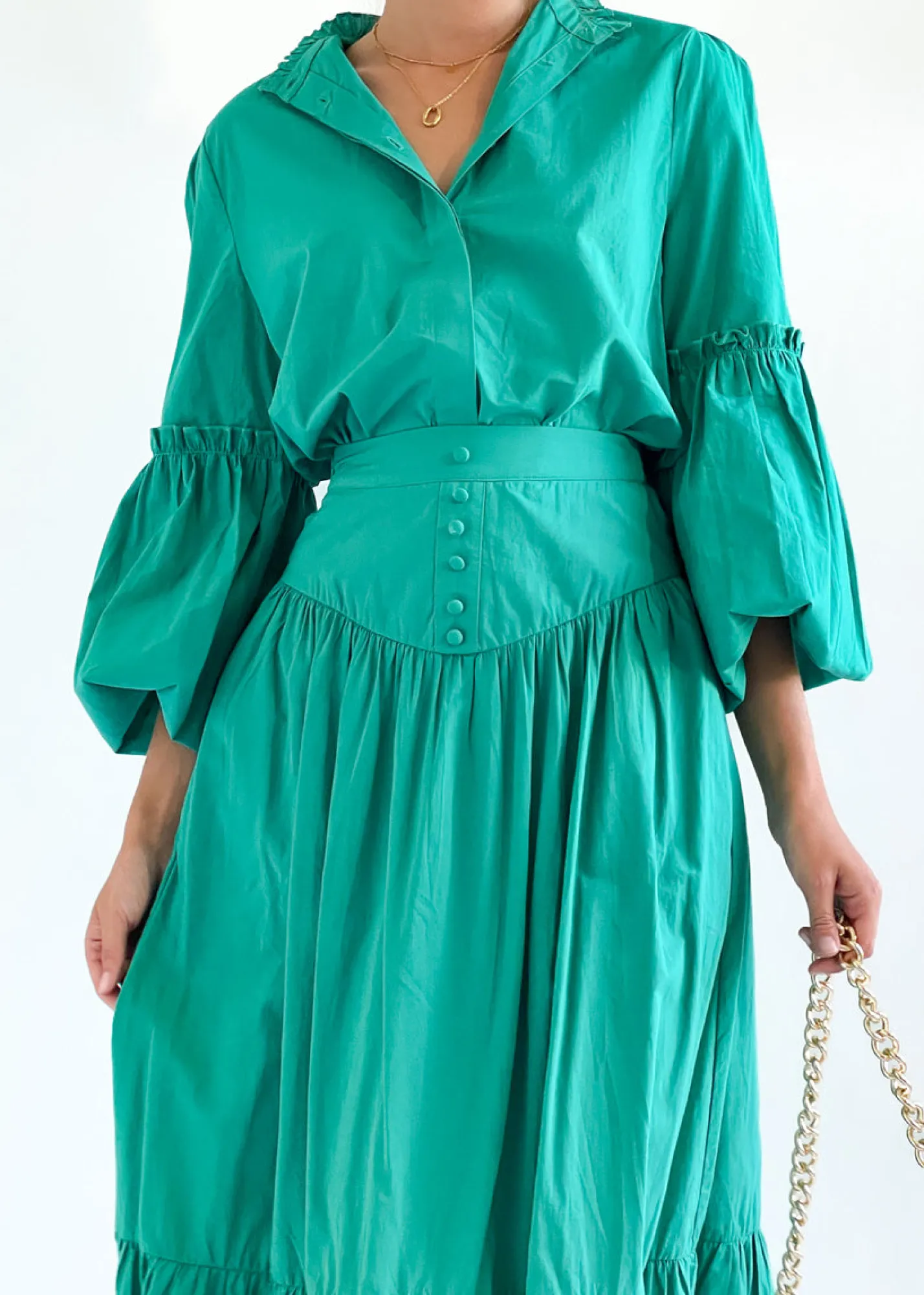Women Gingham & Heels Sets>Kapas Midi Skirt