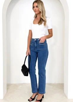 Women Gingham & Heels Jeans><noscript><img width=