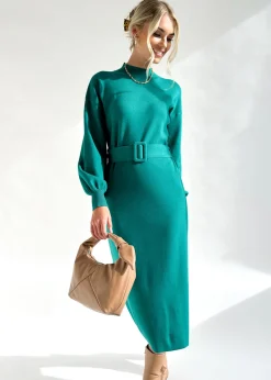 Women Gingham & Heels Knit Dresses>Kauie Knit Midi Dress