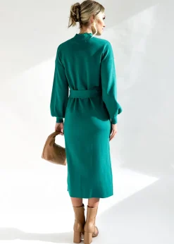 Women Gingham & Heels Knit Dresses><noscript><img width=