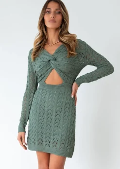 Women Gingham & Heels Knit Dresses><noscript><img width=