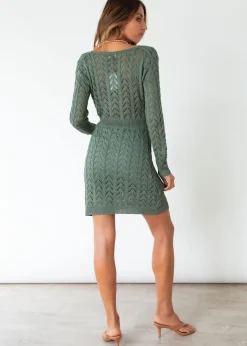 Women Gingham & Heels Knit Dresses><noscript><img width=