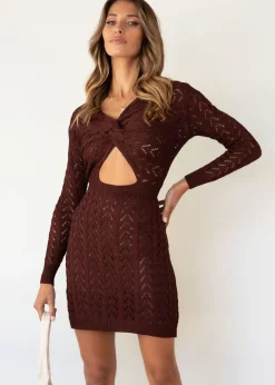 Women Gingham & Heels Knit Dresses><noscript><img width=