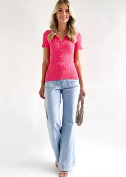 Women Gingham & Heels Knit Tops><noscript><img width=