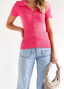 Women Gingham & Heels Basic Tops><noscript><img width=