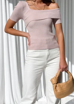 Women Gingham & Heels Knit Tops><noscript><img width=