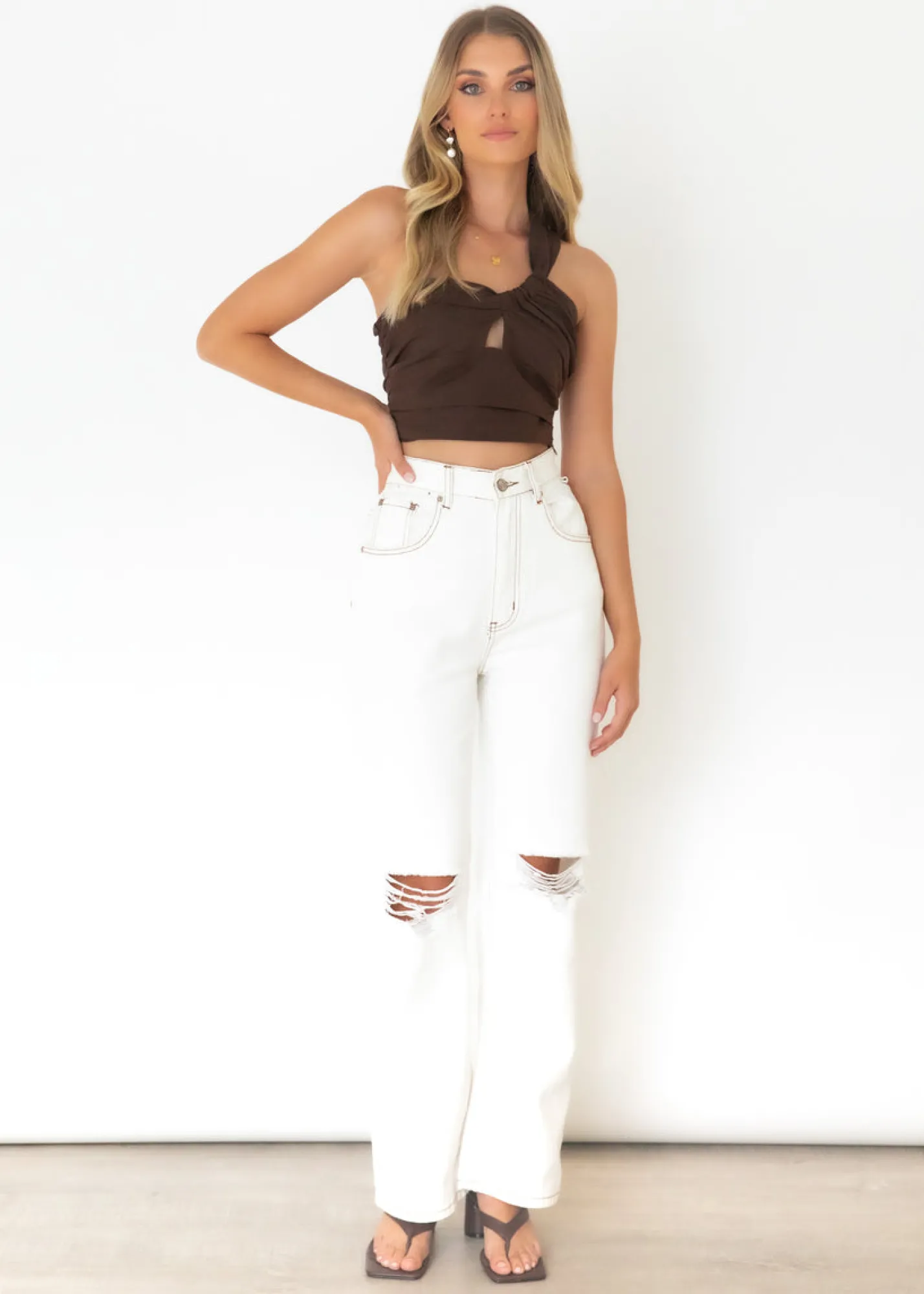 Women Gingham & Heels Crops>Konan Crop