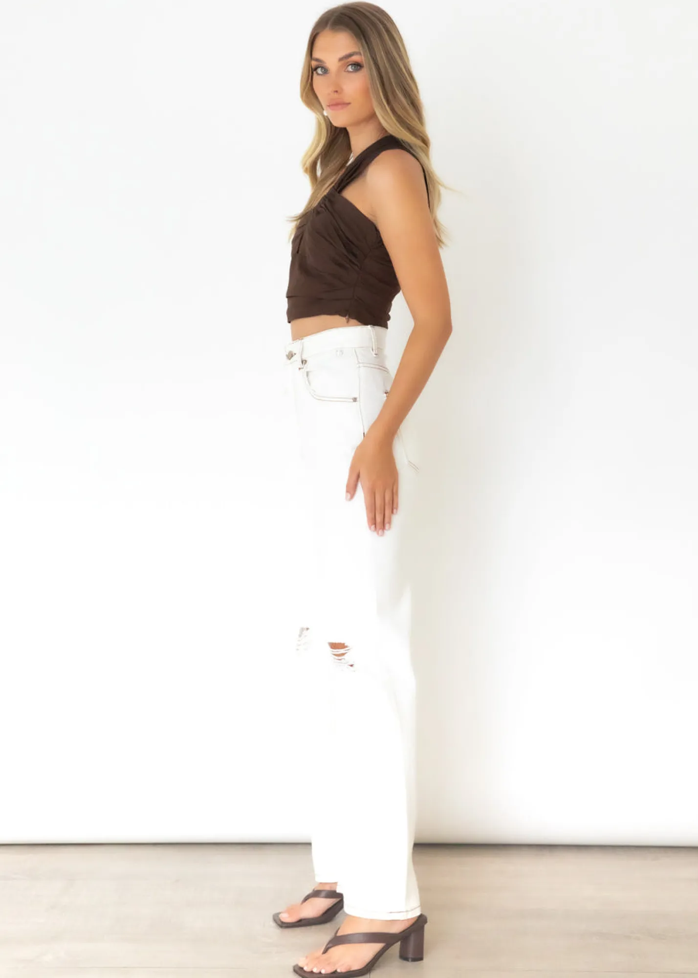 Women Gingham & Heels Crops>Konan Crop