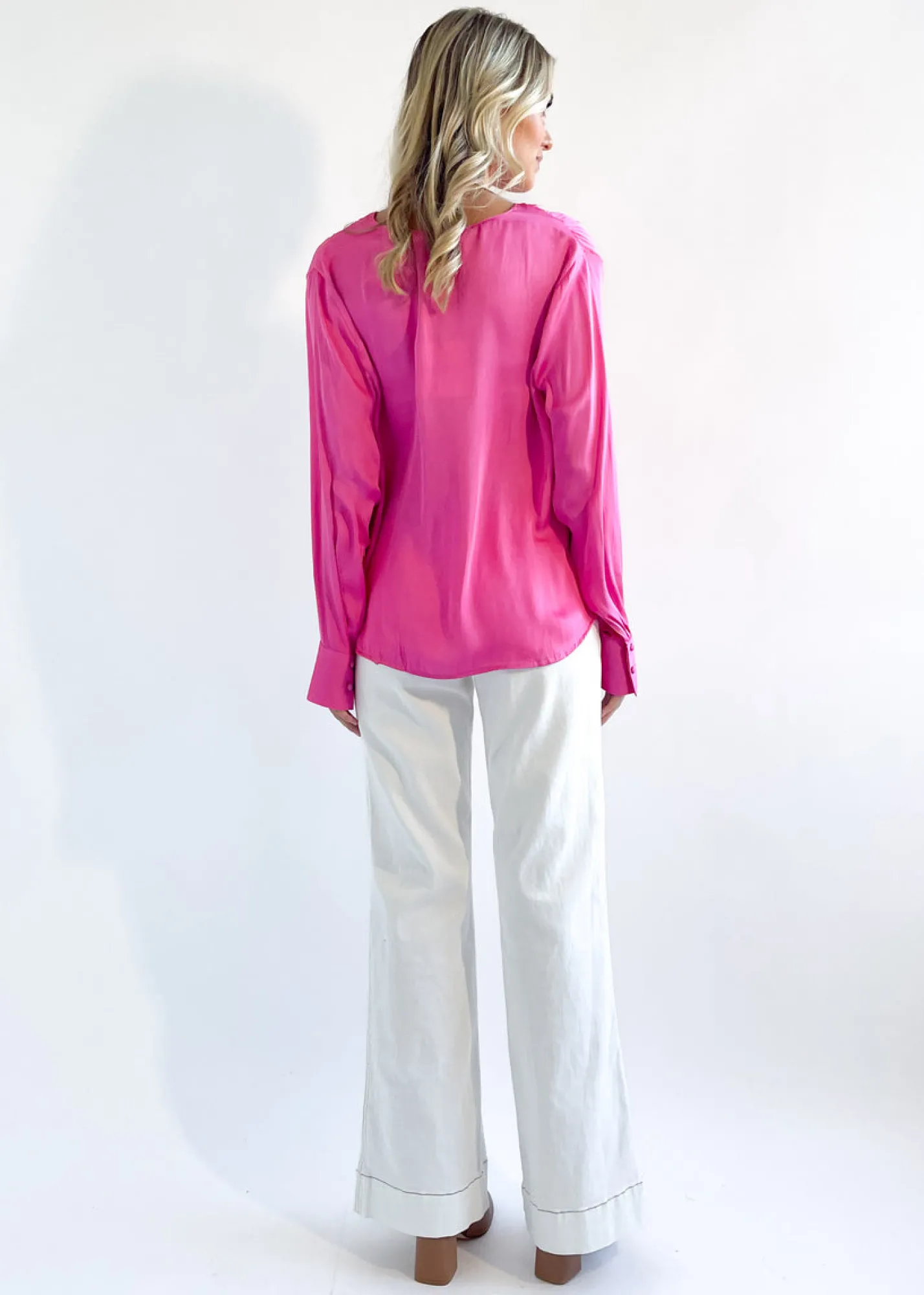 Women Gingham & Heels Blouses>Korri Crossover Blouse