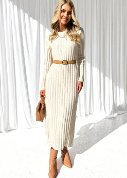 Women Gingham & Heels Knit Dresses>Kris Knit Maxi Dress