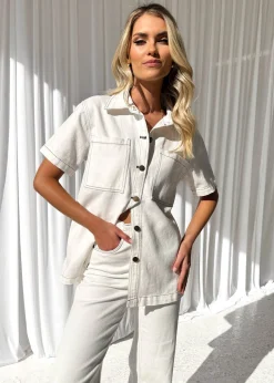 Women Gingham & Heels Sets>Krissy Denim Shirt
