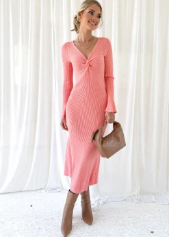 Women Gingham & Heels Knit Dresses><noscript><img width=