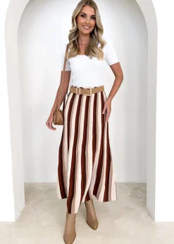 Women Gingham & Heels Skirts>Kylee Knit Midi Skirt