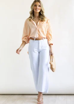 Women Gingham & Heels Shirts><noscript><img width=