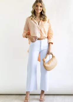 Women Gingham & Heels Shirts><noscript><img width=