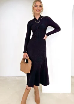 Women Gingham & Heels Knit Dresses><noscript><img width=